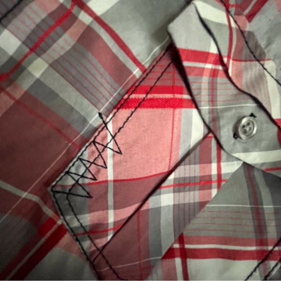 Carbon Plaid Women’s Slim Fit Roll-Tab Sleeves Button Down Collared Perfect NWOT - Picture 11 of 16